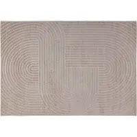 vidaXL Binnen- en buitenkleed PALMERAS Beige 140 x 200 cm Polyester