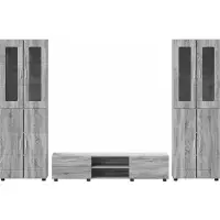 vidaXL Tv-meubelset FLORIN 3 st 150 x 39 x 30 cm Grijs Sonoma