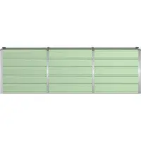 vidaXL Plantenbak Groen 240 x 40 x 75 cm Staal