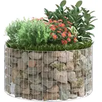 vidaXL Gabion paal rond Ø100x50 cm gegalvaniseerd staal