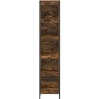 vidaXL Boekenkast 40 x 30 x 189,5 cm Bewerkt hout Rook Eik