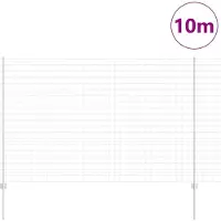 vidaXL Euro-hek met palen 10 x 1,5 m Gegalvaniseerd staal Mesh