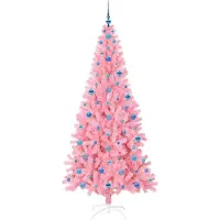 vidaXL Kerstboom Roze 210 cm PVC