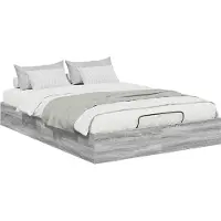 vidaXL Ottoman Bedframe Grijs Sonoma 120 x 200 cm Geconstrueerd hout