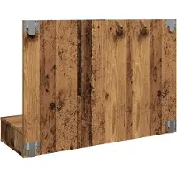 vidaXL Spiegelkast met LED-verlichting 90x31,5x62 cm oud houtkleurig