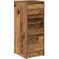 vidaXL Dressoir 29,5x34x76 cm bewerkt hout oud houtkleurig