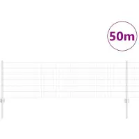 vidaXL Euro-hek met palen 50 x 0,6 m Gegalvaniseerd staal Mesh