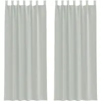 vidaXL Gordijnen voile met lussen 2 st 140x260 cm lichtgrijs