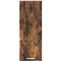 vidaXL Hangkast, gerookt eikenhout en wit, 30 x 31 x 80 cm