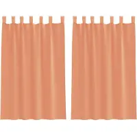 vidaXL Gordijnen voile met lussen 2 st terracotta 140x175 cm