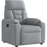 vidaXL Fauteuil verstelbaar stof lichtgrijs