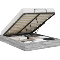 vidaXL Ottoman Bedframe Grijs Sonoma 120 x 200 cm Geconstrueerd hout