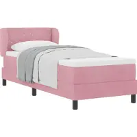 vidaXL Boxspring bed met hoofdeinde Roze 80 x 200 cm Fluweel