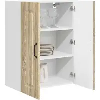 vidaXL Vaatwasserpaneel Kalmar Sonoma Eik 60 x 31 x 80 cm Bewerkt hout