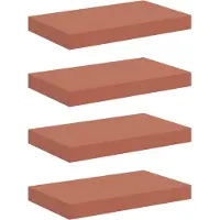 vidaXL Wandplank Muurmontage 4 st Rood 40 x 23,5 x 3,8 cm Bewerkt hout