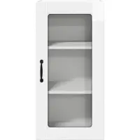 vidaXL Wandkast LUCCA, 2 stuks, hoogglanzend wit, houtvezel