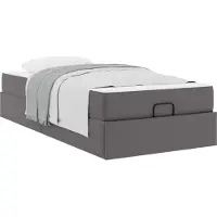 vidaXL Bedframe met matras Anders 2 st Grijs PVC