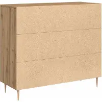 vidaXL Dressoir Artisan-Eikenhout, 90 x 34 x 80 cm, houtvezel