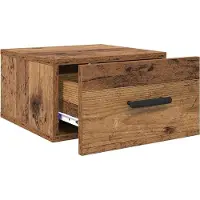 vidaXL Nachtkastje 35 x 35 x 20 cm Bewerkt hout Oudhout