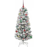 vidaXL - Kunstmatig - Gelen - Kerstboom - met - LED - -striplichten - 150 - cm - PVC