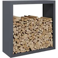 vidaXL Haardhoutrek 100x40x100 cm staal antracietkleurig