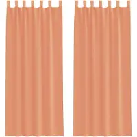 vidaXL Gordijnen met lussen 2 st terracotta 140x260 cm