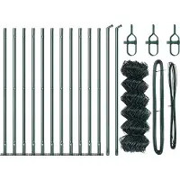 vidaXL gaashek met betonnen voetstuk 25 x 0,4 m PVC-Coated Staal Groen