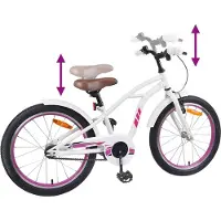 vidaXL Kinderfiets 22 Inch voor 7-12 jaar oud Wit