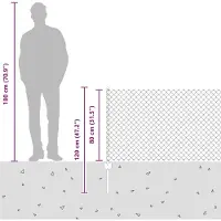 vidaXL gaashek met palen, 10 x 0,8 m, PVC-coating, staal