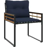 vidaXL Tuinmeubels set, 4 stuks, marineblauw