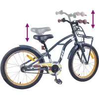 vidaXL Kinderfiets 20 Inch voor 6-11 jaar oud Donkergrijs