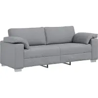 vidaXL 3-Zits Sofa Lichtgrijs 220 cm Stof