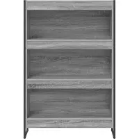 vidaXL Boekenkast 80 x 30 x 121 cm Bewerkt hout Grijs Sonoma