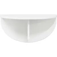 vidaXL Wandplank 2 st Hoogglans wit 48 x 24 x 24 cm Bewerkt hout