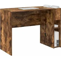 vidaXL Bureau Rook Eiken Bewerkt hout 109 x 50 x 78 cm