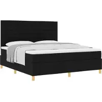 vidaXL Boxspring bed met matras met hoofdeinde Zwart 180 x 200 cm Stof