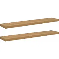 vidaXL Wandplank Muurmontage 2 st Bruin 120 x 23,5 x 3,8 cm