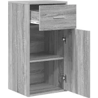 vidaXL Dressoir met lade Grijs Sonoma 38 x 34 x 75 cm