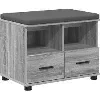 vidaXL Hallenbank Grijze Sonoma 60 x 38 x 46 cm