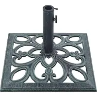 vidaXL Parasolvoet 12 kg 49 cm gietijzer groen