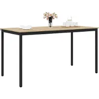 vidaXL Staande Bartafel Bewerkt hout Rechthoekig