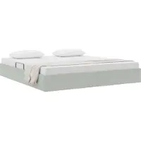vidaXL Ottoman Bedframe met opslag Lichtgrijs 160 x 200 cm Fluweel