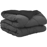 vidaXL Zomer Deken 200 x 155 cm Zomer 200 gsm Zwart en Anthraciet