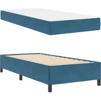 vidaXL Bedframe, donkerblauw, 80 x 200 cm, gestoffeerd