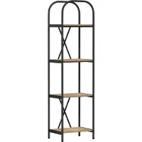vidaXL Boekenplank 4-laags 40 x 30 x 146 cm Bewerkt hout Artisan Eiken