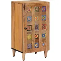 vidaXL Dressoir met opslag Naturel 40 x 33 x 75 cm Massief Mango Hout