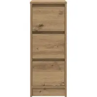 vidaXL Dressoir 29,5x34x76 cm bewerkt hout artisanaal eikenkleur