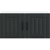 vidaXL Wandkast LUCCA Zwart 80 x 31 x 40 cm Bewerkt hout