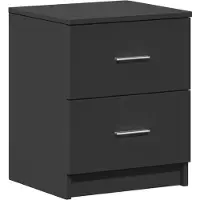 vidaXL Nachtkastjes 2 st met 2 lades 40x36x50 cm zwart