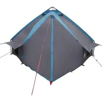 vidaXL Teepee Tent voor 6 Personen 6-persoons Blauw en Grijs